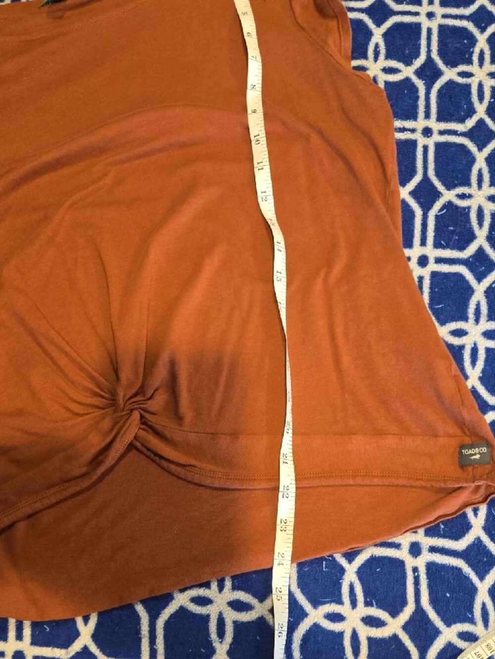 Toad&Co Rust Knot-Front Crop Top - Picture 6 of 7